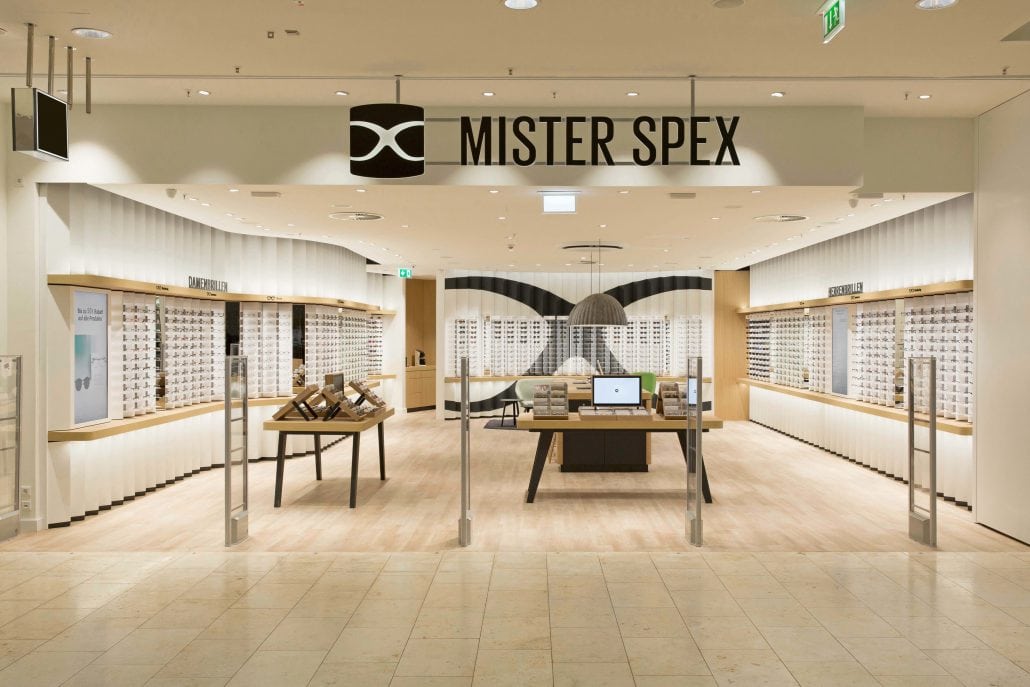 Bild vom Eingang des Mister Spex Stores in Essen